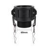 2" Cam-Lock Adapters 1/2" 1" 1.5" 2" Pipe S60 Coarse Thread IBC Tank Quick Couplings Water Tank Joints Garden Cam Groove Fitting