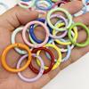 33mm Colorful Coil Spring Snap Buckle Luggage Bag Doll Keychain Ring Ornament