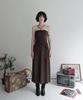 Rubati Shirred Strap Tube Top Dress_Brown