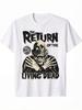 Retro Dawn of The Dead Horror Movie Unisexs Tshirt Featuring Zombie Pattern and Damaged Print Halloween and Christmas Gift