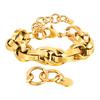 Fashion Cuban Stainless Steel Gold Coarse Bracelet Women'S Jewelry 961