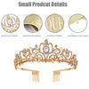 Set Fascia da Compleanno con Tiara e Corona di Strass Fascia da Regina Dorata per Donne Decorazione Festa di Compleanno Abbigliamento Celebrazione Principessa