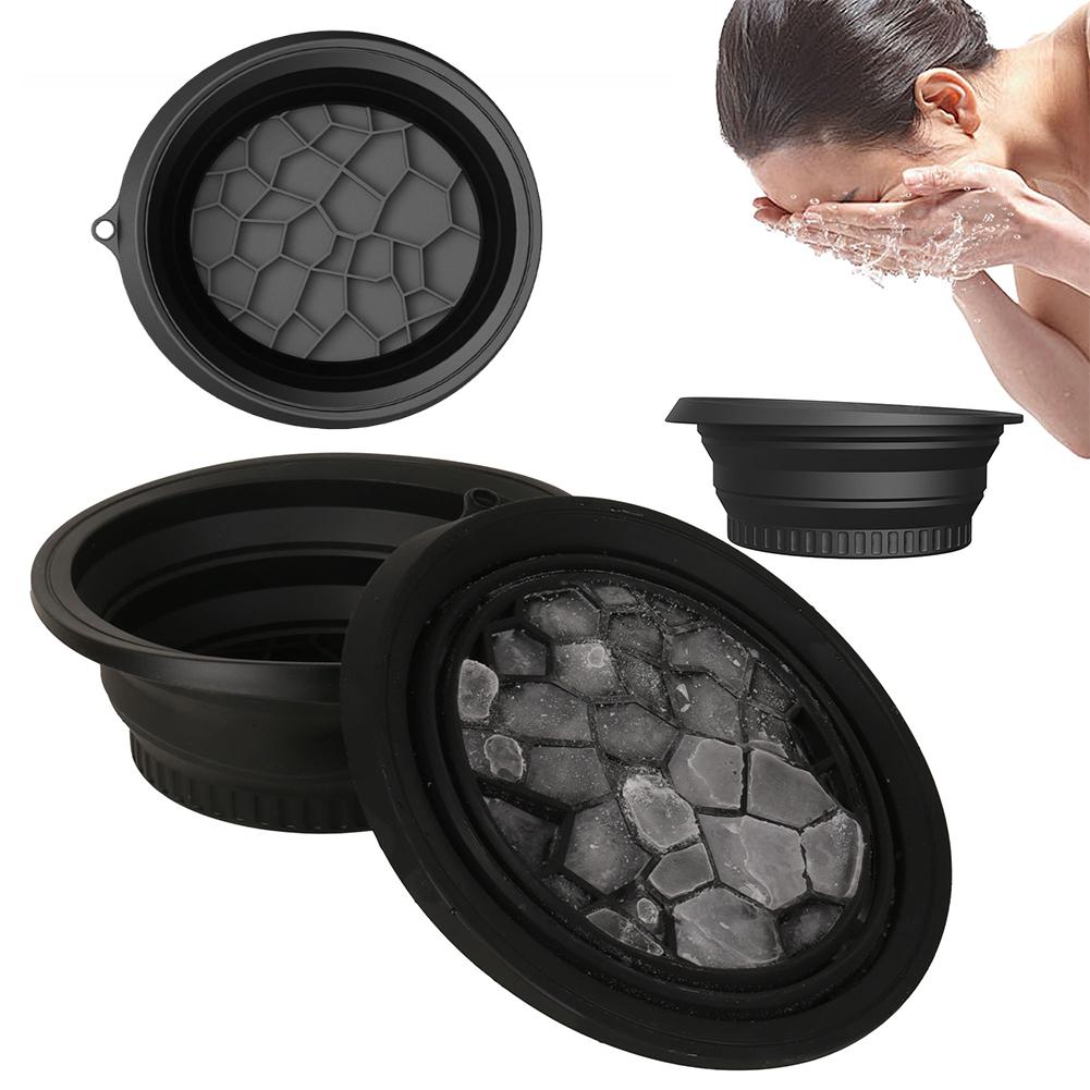 Collapsible Wash Basin Space Saving Silicone Icetray Low/High Temperature Resistant Portable Skincare Basin for Easy Storage