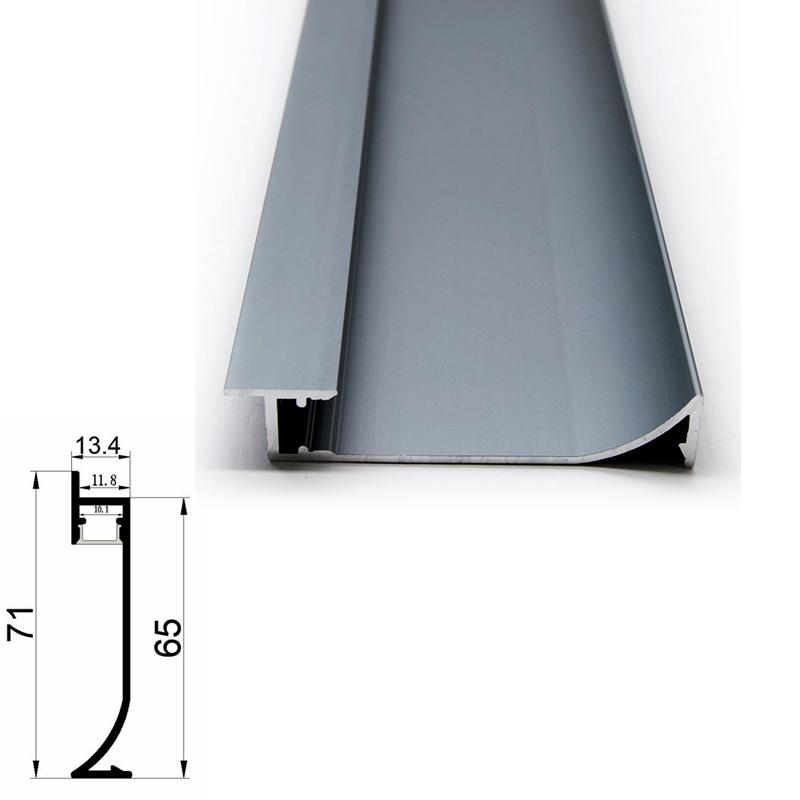 H65mm 0.5m/1m LED Baseboard Hard Bar Light Aluminium Profile Channel Wall LED Skirting Linear Lamp for Corridor Strip Lamp
