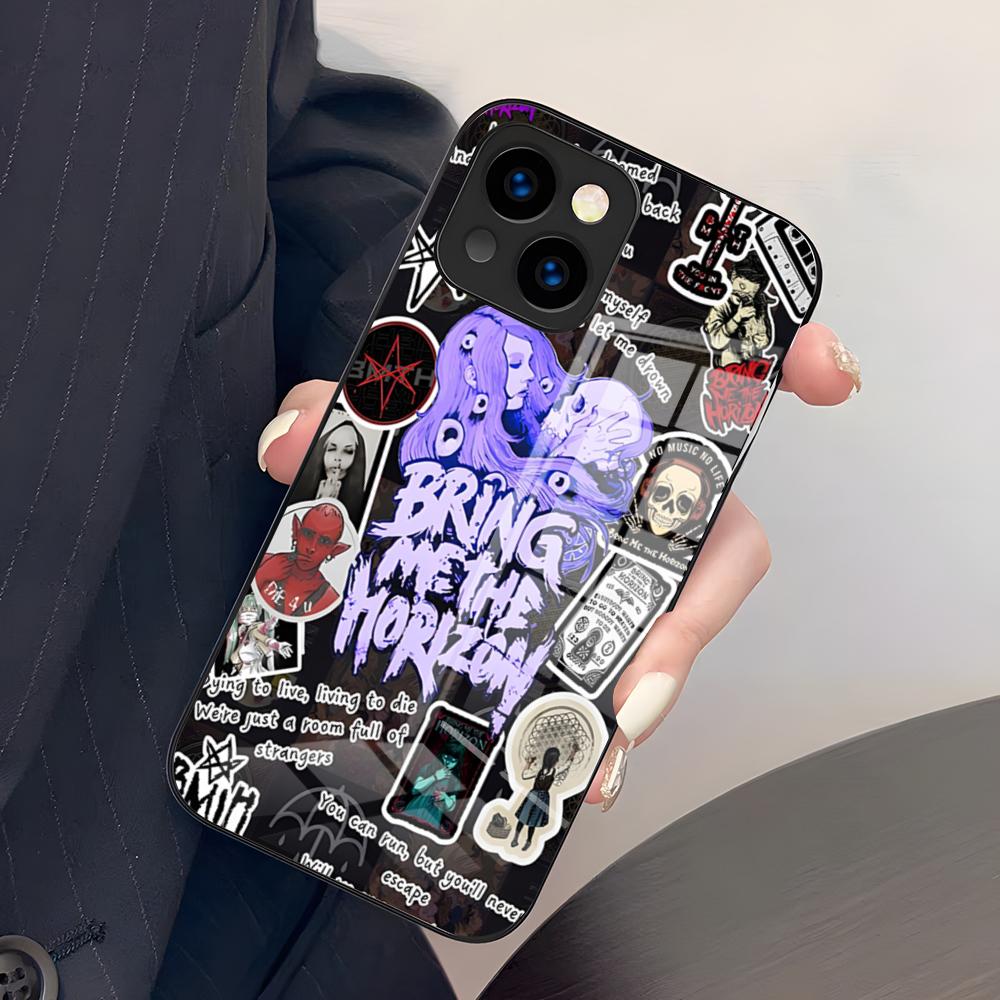 B-Bring Me The Horizon Phone Case For IPhone 17 Pro Max 15 Pro 16 14 Plus 12 13 Mini 11 Pro Shockproof Glass Cover