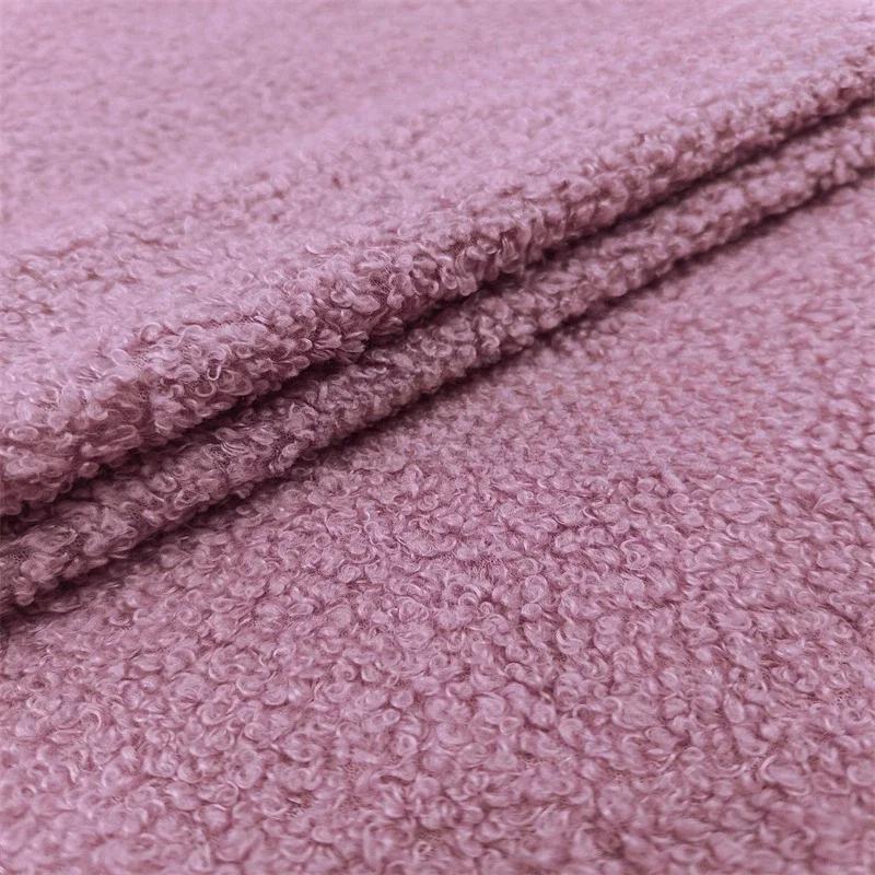 100x160cm Fur Plain Stretch Fabric for Children's Clothes Dolls Sewing Winter Coats White Teddy Hair Plush Cloth Smooth Drape