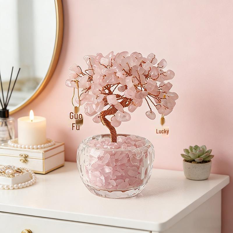 Аметистовое Дерево Богатства Хрустальное Украшение для Богатства и Офисного Декора