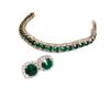 French Court Style Rhinestone Earring & Necklace Set - High-End Light Luxury Design with Clavicle Chain