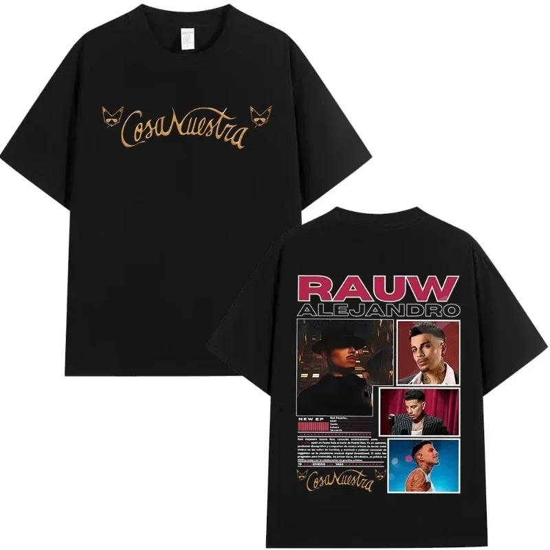 Singer Rauw Alejandro Cosa Nuestra Tshirt Unisexs Wounisex Vintage Fashion Short Sleeve Tshirt Casual Oversized Tshirts