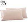 2Pcs Solid Color King Queen Pillow Case Home Bedroom Bed Cushion Cover Decor