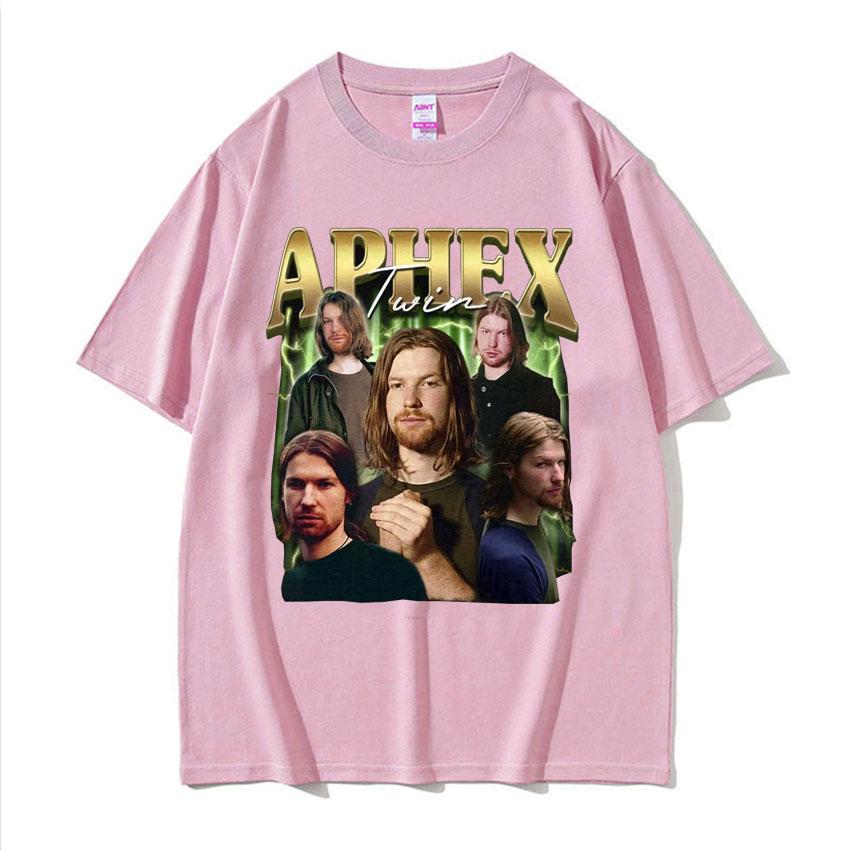 Limited Aphex Twin Vintage Graphic T Shirts Unisexs Clothing Harajuku Fashion Tshirt Male Casual Cotton Short Sleeve T Shirt Tops