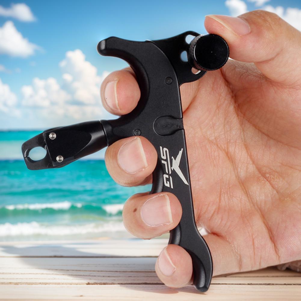 4prstový složený lukový uvolňovač 360° otočný lukostřelecký uvolňovač luku Nastavitelná lukostřelecká pomůcka pro uvolnění Lukostřelecké příslušenství