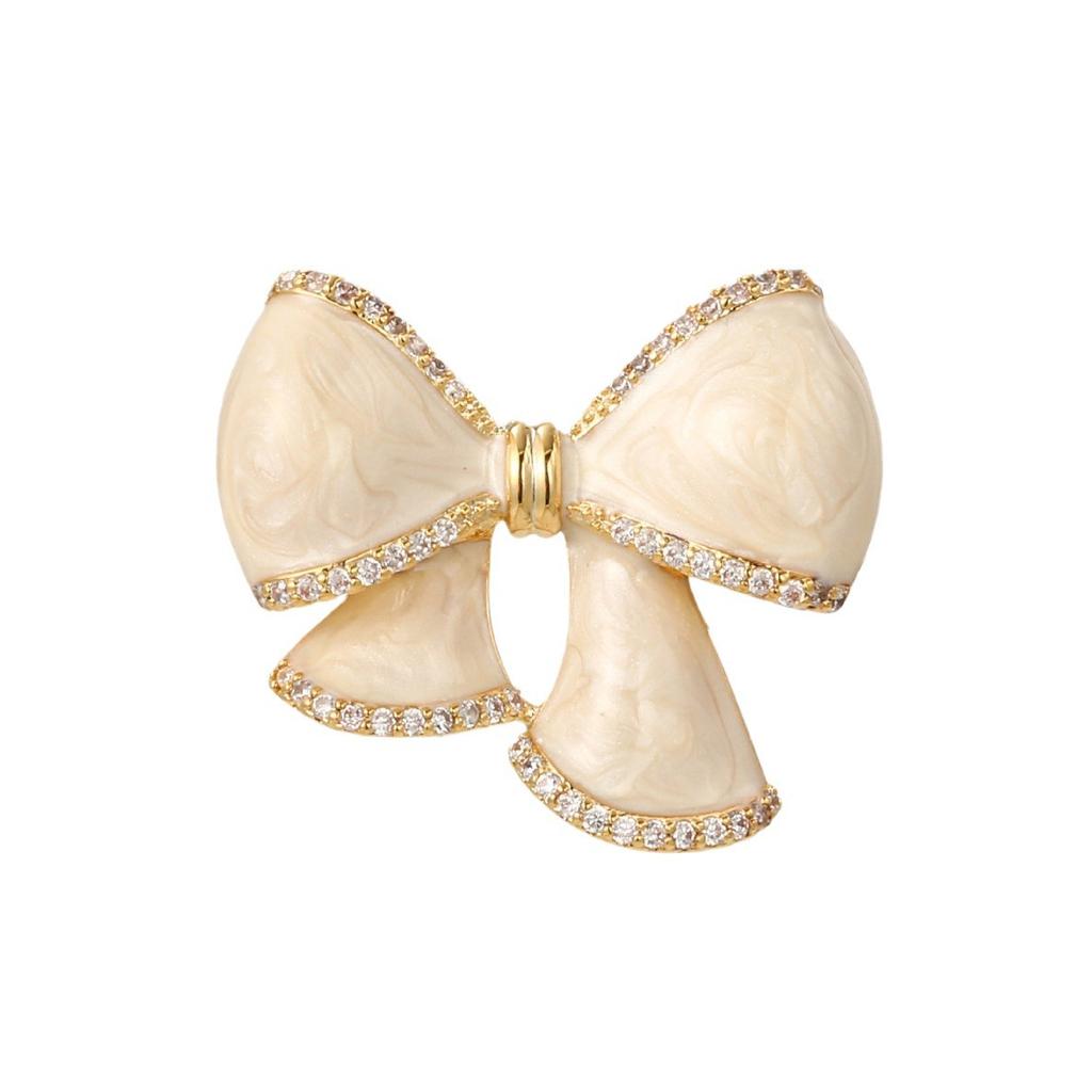 Japanische Niedliche Schleifenbrosche, Hochwertige Damen Exquisite Öltropfenbrosche, Lichtabweisende Ausschnittnadel, Anzug mit Accessoires