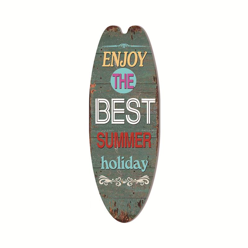 Hawaiian Surfboard Pendant Beach Wall Decoration Sign