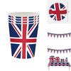 Britische Flagge Partyzubehör Set Gedenken Sie dem Platinjubiläum 2022 mit diesem wertvollen, multifunktionalen Set!