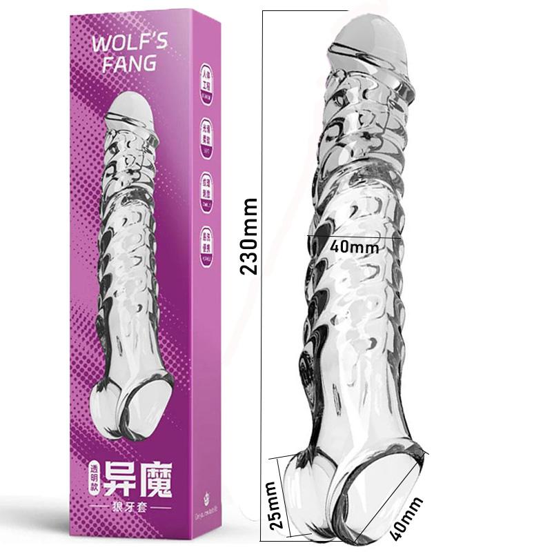 Extend Penis Enlargement Sleeve Vibrator Cock Ring Reusable Condoms Sex Toys for Men G Spot Vibrating