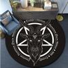 Skull Satanic Goat Inverted Pentagram Wing Demon Version Area Rug-Satanic Goat Decor Satanic Goat-Satanic Rugs Satan Carpet