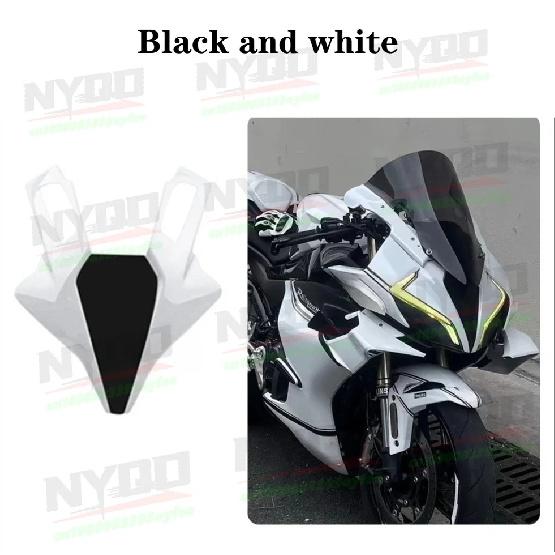 Modification Front Face of The Vehicle for CF 450SR/SRS450SS,Front Face of The Headlight,Motorcycle Shell,Fairing,Windshield White Black A