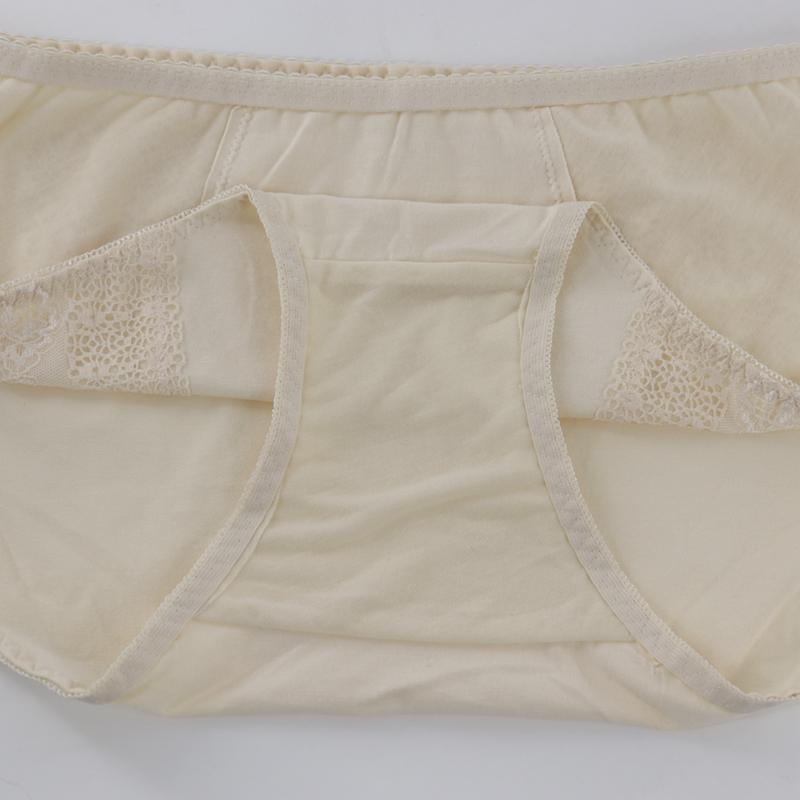 Women Plus Size Thin Panties Sexy Lace Middle Waist Comfortable Breathable Brief 1Xl 2Xl 3Xl - T025