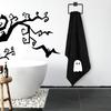 2 Pcs Halloween Black White Ghost Cotton Towel Halloween Ghost Hand Towel Hand Drying Towel for Drying Cleaning Cooking Holiday
