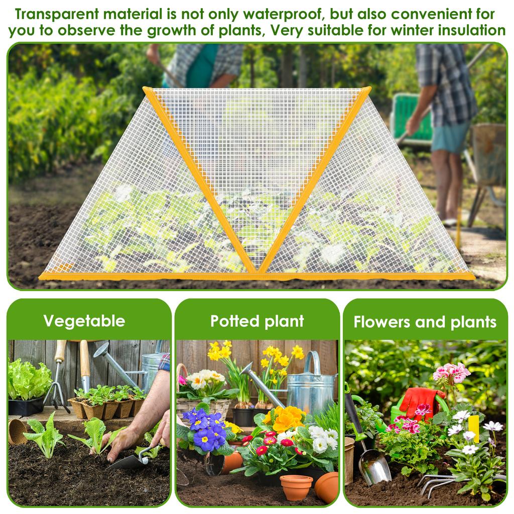 Greenhouse Cover Foldable Garden Vegetable Flower Insect-Proof Bird Portable Winter Warm Anti-uv Windproof Planting Greenhouse