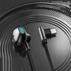 Stylish Metal Body with L-Shaped Plug Enhanced Bass and Clear Mic Wired Gaming Earphones for Music and Mobile Esports