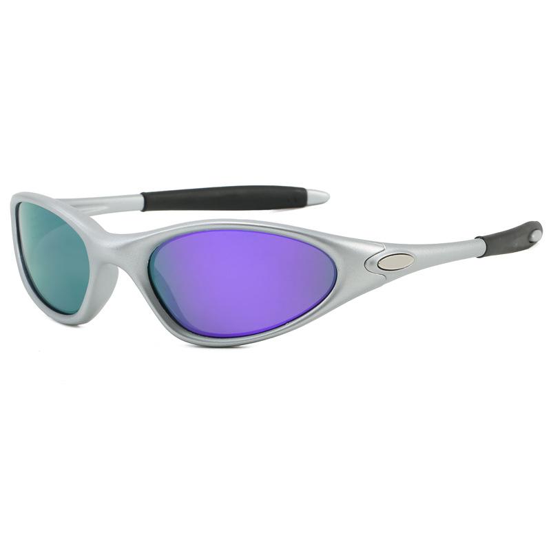 European and American sunglasses for men and women TR Retro Oval Frame Outdoor Cycling and Driving Sunglasses minute