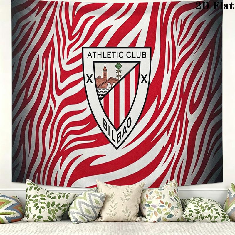 Athletic Bilbao Wall Tapestry Aesthetic Wall Hanging Printed Fabric Blanket Decorative Tapestries for Bedroom Living Room Home Decor