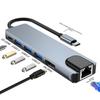 6-in-1 USB C Hub with Gigabit Ethernet USB 30 Adapter for MacBook Pro Air Type C Laptop Docking Station