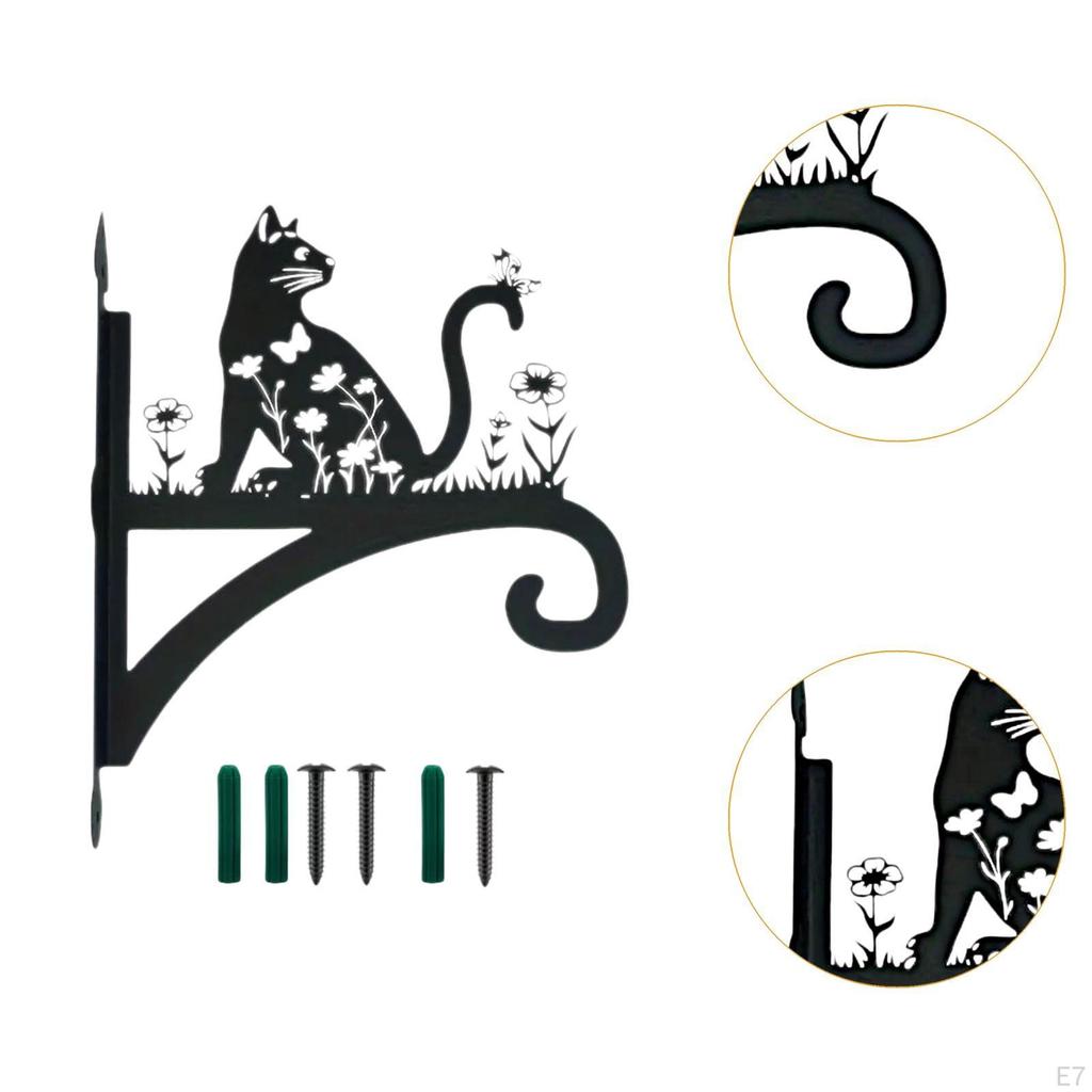 Hängender Pflanzenkorb Eisenhalterung Tier Silhouette Stabil mit Schrauben Multifunktional für Balkon