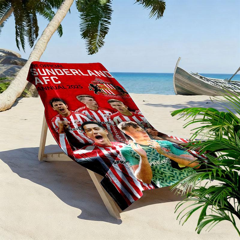 Asciugamano da Spiaggia con Logo SAFC, Asciugamano Grande Morbido ad Asciugatura Rapida per Spiaggia Campeggio Nuoto