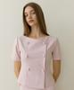 REORG Re-Boat Neck Half Blouse Lavender Pink