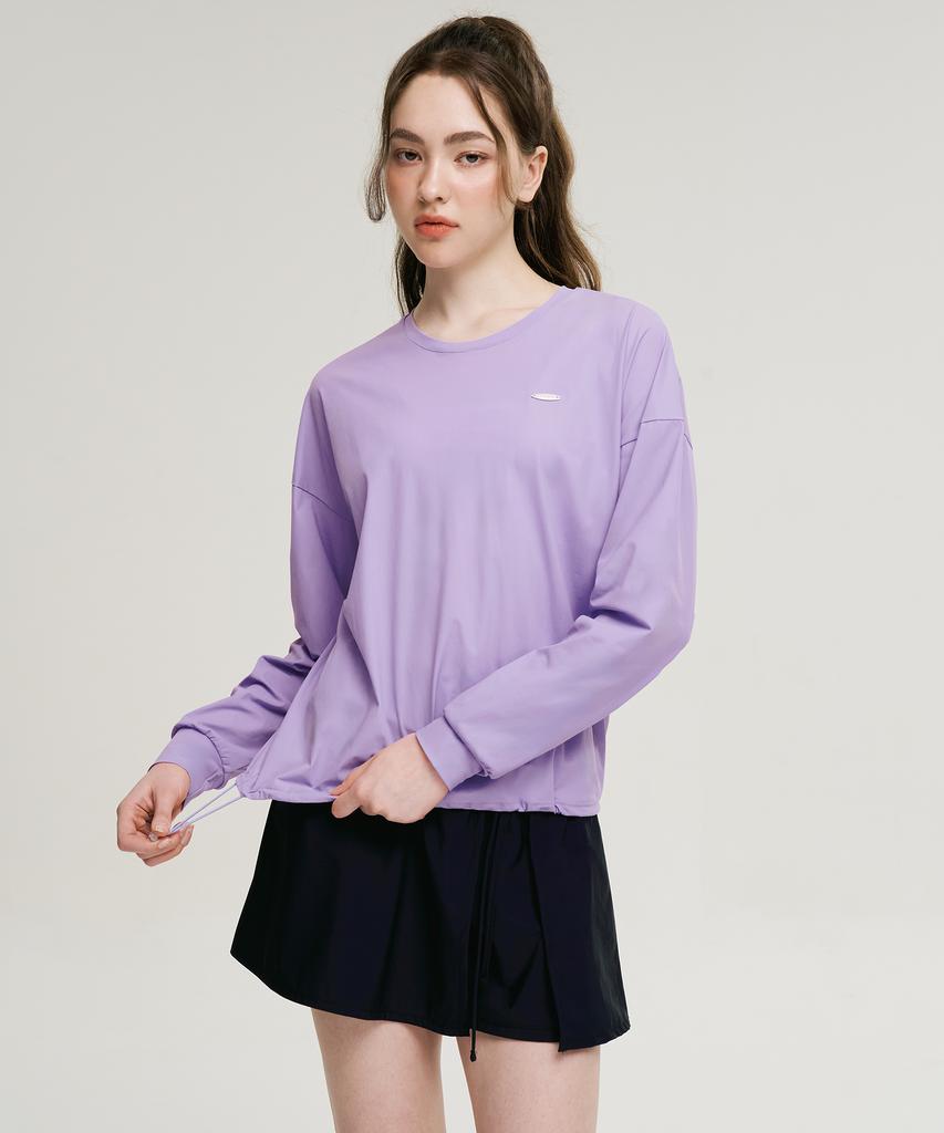 Leijibi [Set] Air Pastel String Women'S Long Sleeve Rash Guard + Wrap Skirt Set (4 Colors)