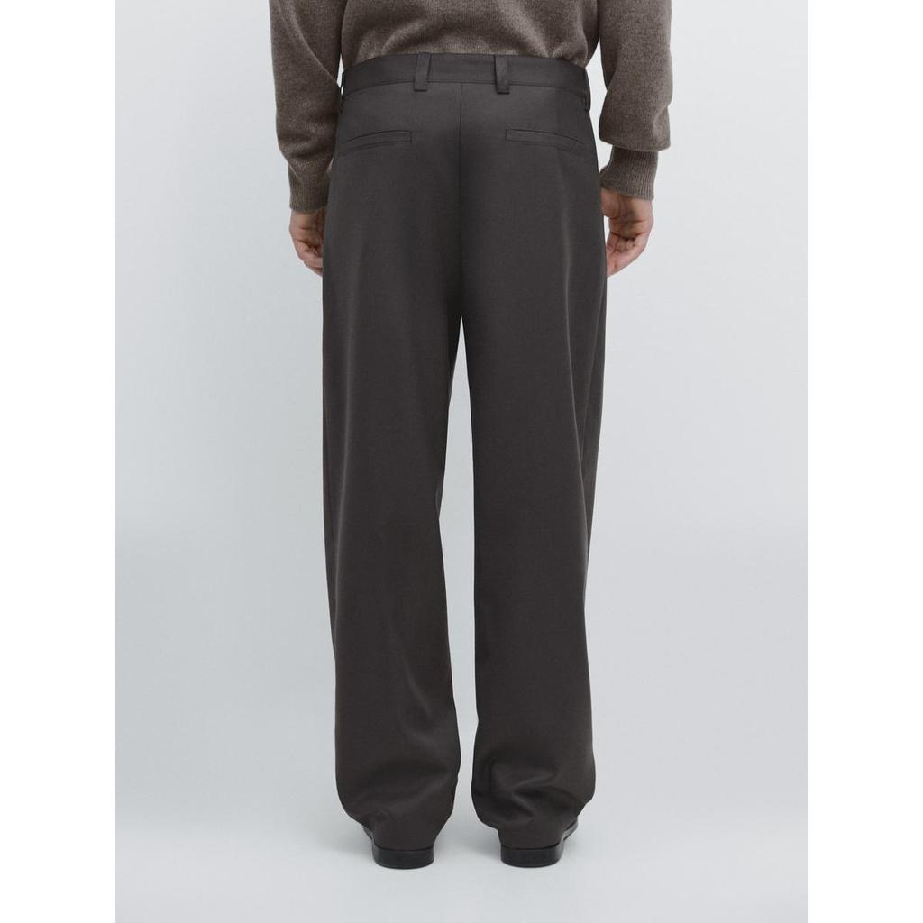 Masimodutti Wool Blend Relaxed Fit Pants
