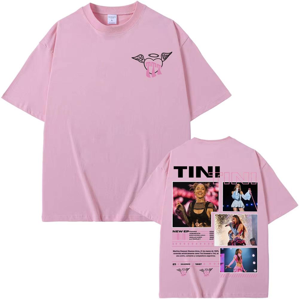 Singer TINI STOESSEL Tour 2025 Merch T Shirts Unisex Womens Clothing Harajuku Aesthetic Tshirts High Quality Short Sleeve T Shirt