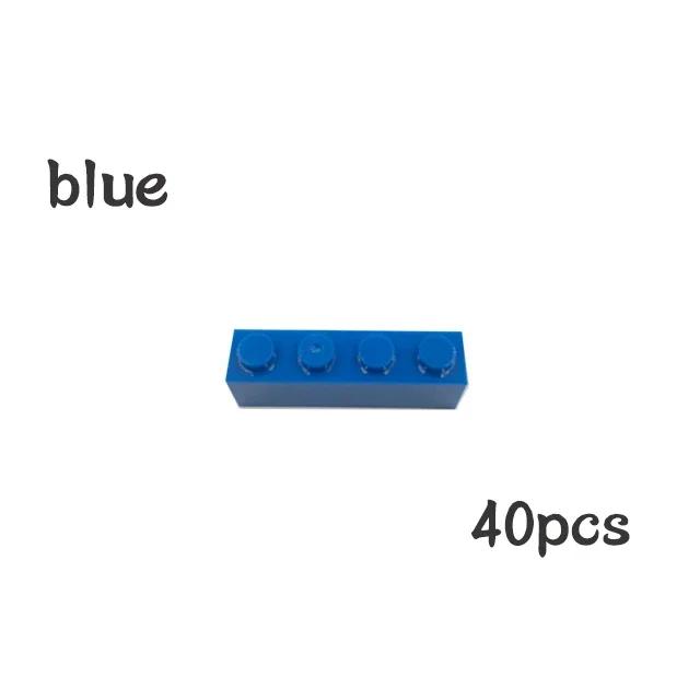 Non-Toxic 40Pcs Moc Assemble Particles 3010 3066 1X4 Bricks Dots Thick 1*4 Building Blocks Diy Educational Creative Toy For Kids