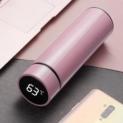 500ml Digital Termosmugg Business Temperaturvisning Vattenflaska Värmebevarande Kaffe Vakuumtermosflaska för Camping