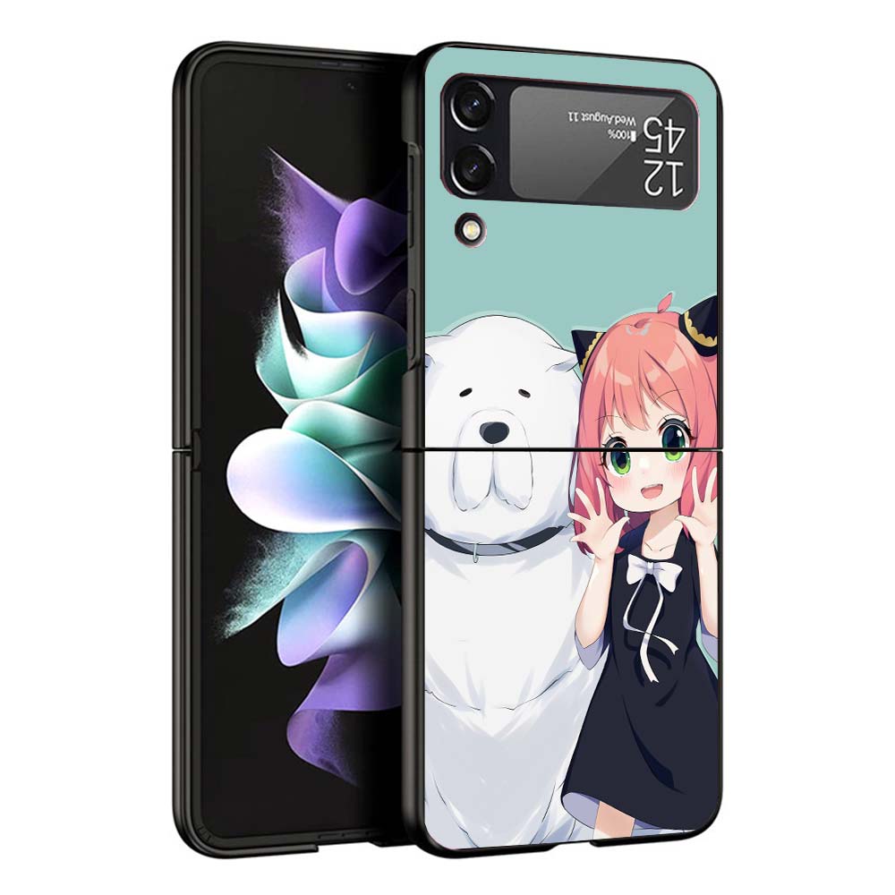 Spy Family Anya Cute Phone Case For Samsung Galaxy Z Flip7 Flip6 5G Flip5 Flip4 Flip3 ZFlip 7 6 3 4 5 Shockproof Back Cover Gala