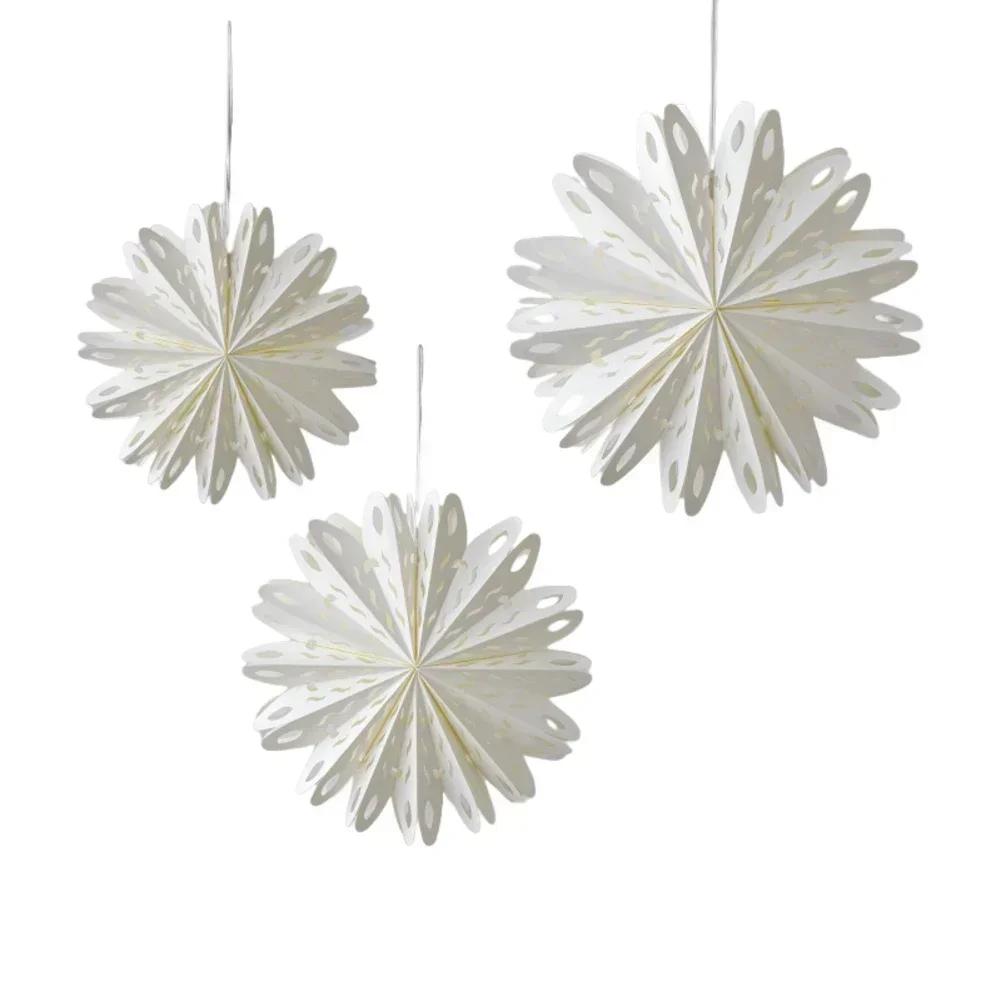 

3pcs Christmas Decoration Origami Christmas Snowflake Christmas Party Home Window Decoration Pendant Gifts Christmas Decorations