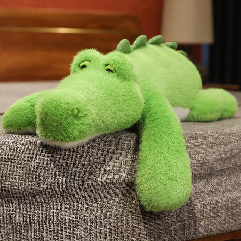 

Cute soft green alligator doll plush toy lying down alligator doll boys accompany soothing doll 50cm（0.4kg）