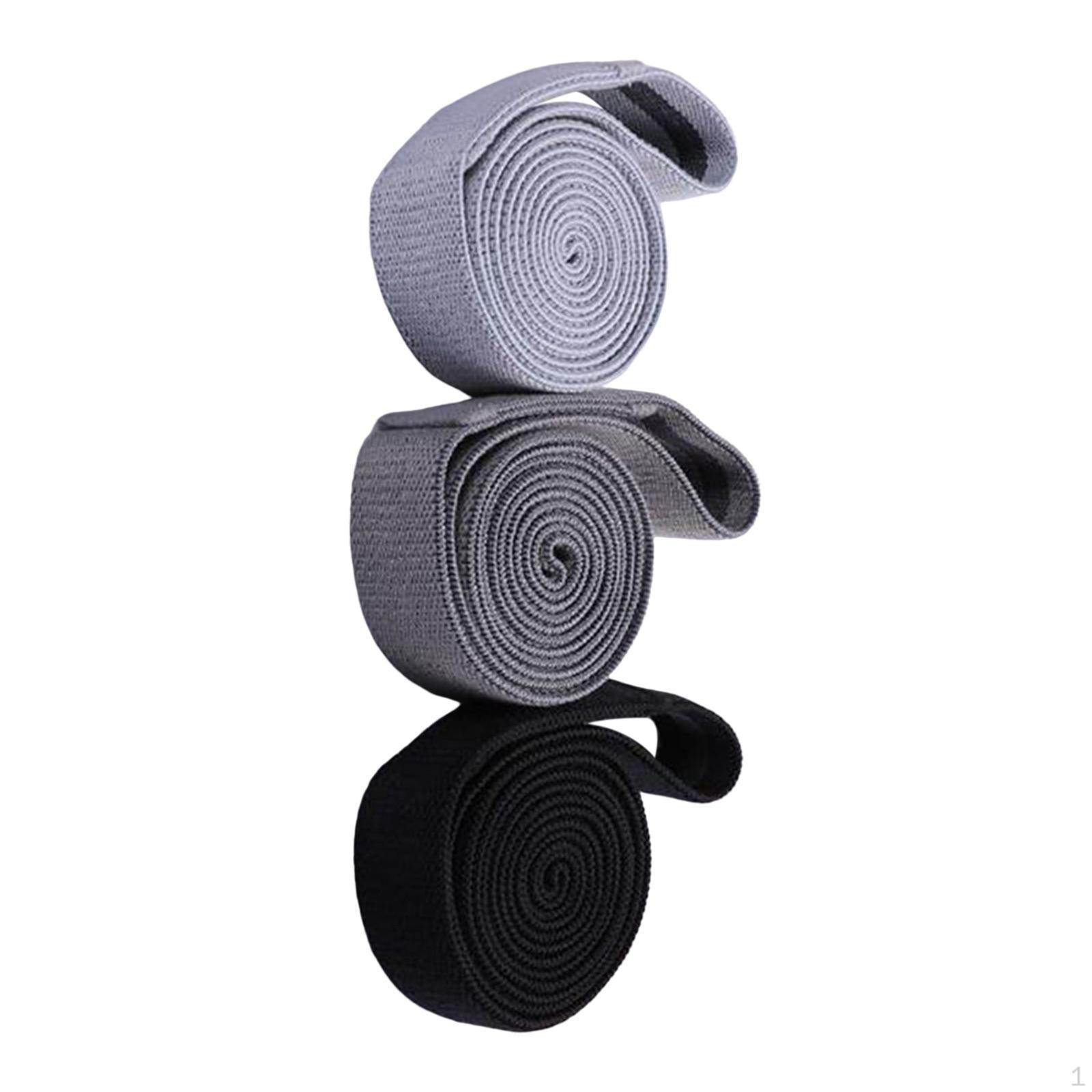 

3Pcs Resistance Bands Set Workout Stretch Exercise for Training Gray Black