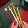 8/ 20PCS Cartoon Santa Claus Xmas Tree Deer Pen Merry Christmas Gifts 0.5mm Black Stationery Writing Tool Graduation Season Back To School