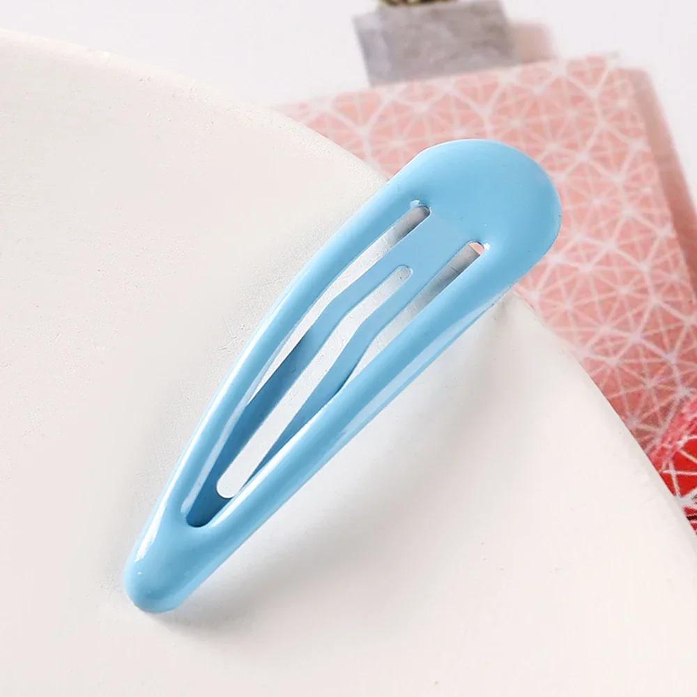 10PCS/set New Girls Cute Colorful Waterdrop Shape Hairpins Sweet  Clips Kids Barrettes Slid Clip Fashion  Accessories