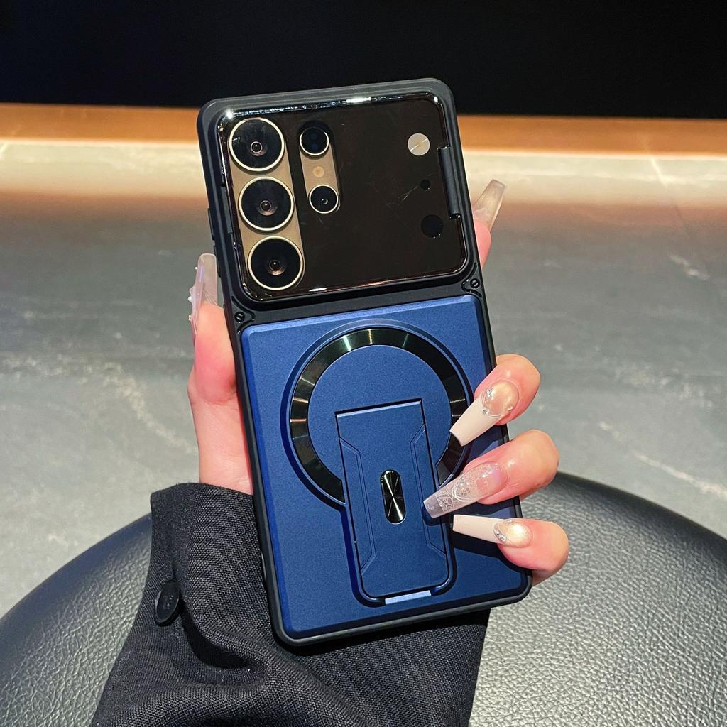 Applicable To Samsung S26ultra Lens Holder, Mobile Phone Case, Multi-function Anti-drop Magnetic Suction Holder S24/S25P