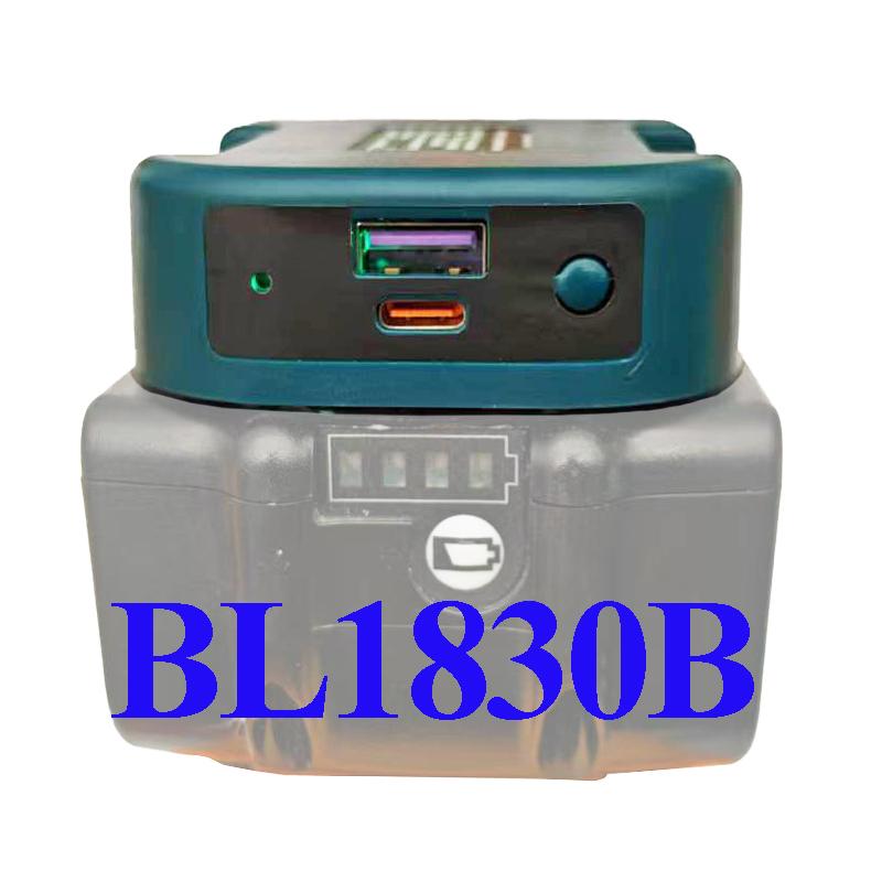 Li-ion Battery Parts Adapter For DEWALT 20V DCB200 For Makita 18V BL1830 Lithium Batteries Case Type C USB Power Bank Charger