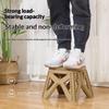 Portable Collapsible Plastic Stool Lightweight Space-Saving Small Chair for Outdoor Camping Fishing Travel Home Use