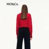 MO&Co. Women's 100% Wool Loose Fit Polo Sweater