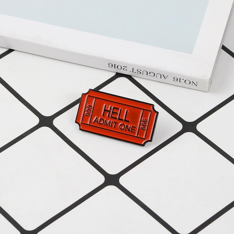 Red Postal Contemporary Stamp Brooch Pin Crafted In Alloy Perfect For Unique Fashion Statements