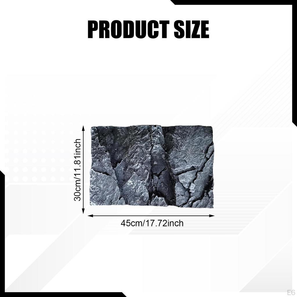 3D Rock Aquarium Background Terrarium Backdrop Easy to Install Replacement Simulation for