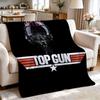 Top Gun Fighter Pilot Helmet Pattern Theme Flannel Blanket Cozy Warm Fleece Blanket For Living Room Air Conditioner Room Party Decor Great Holiday Gif